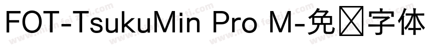 FOT-TsukuMin Pro M字体转换